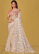 Soft Organza Multi Colour Wedding Wear Printed Saree